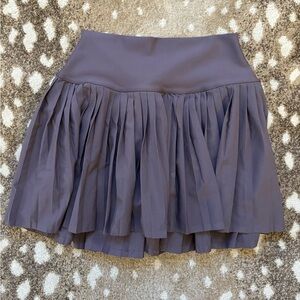 Brown Pleated Alo Tennis Skirt